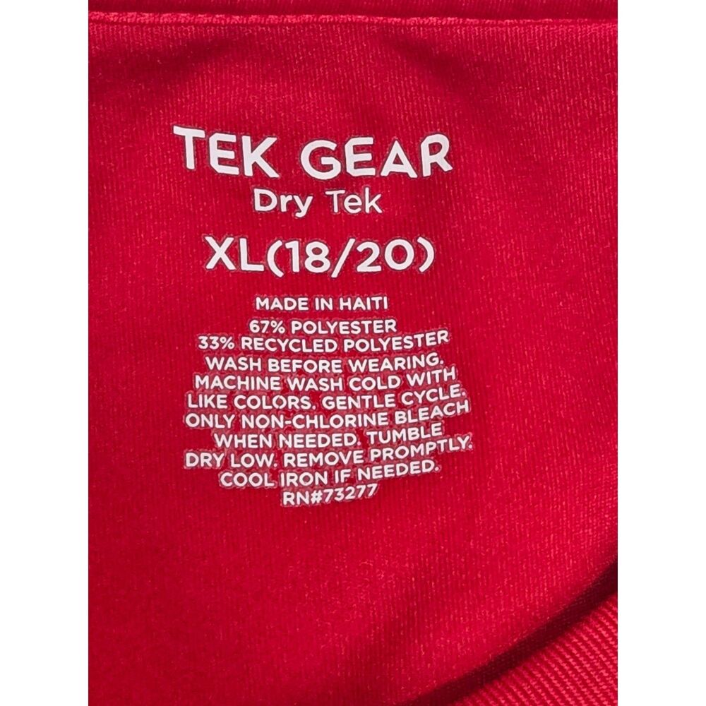 Nike Tek Gear Boys Youth XL Bundle | Red Swoosh Tee Tank Lot 2pc - Picture 5 of 10